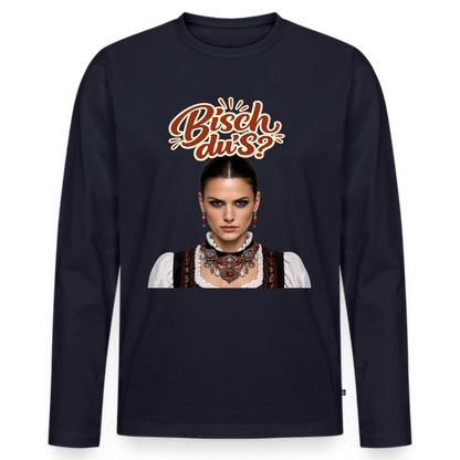 Schwarzwaldstolz – Sie weiß, wer sie isch | Männer Premium Bio Langarmshirt - Navy