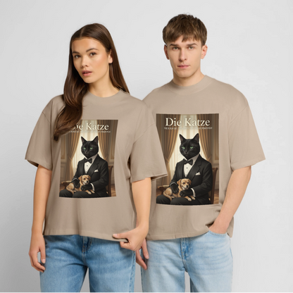 Die Katze – Krümel regelt das | Stanley/Stella Oversized Unisex Bio T-Shirt Blaster - Steingrau