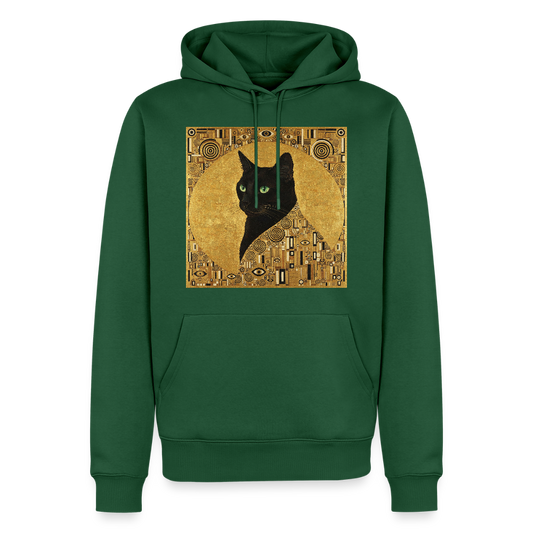Adele… aber sie schnurrt – Goldene Katze à la Klimt | Männer Premium Hoodie - Flaschengrün