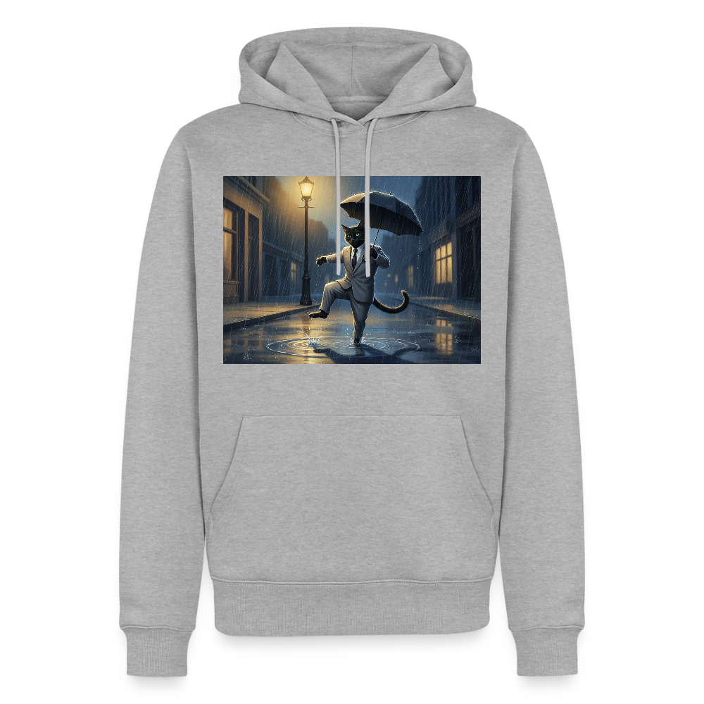 Krümel tanzt im Regen | Männer Premium Hoodie - Grau meliert