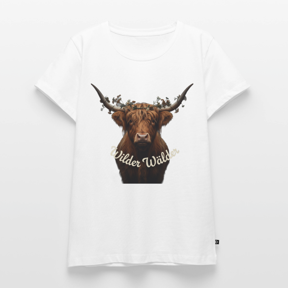 Wilder Wälder – Schwarzwald Highland Rind | Frauen Premium T-Shirt - Weiß