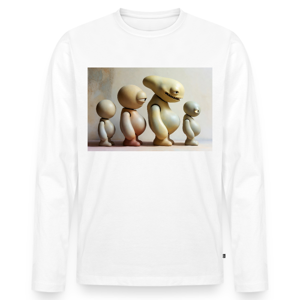 So wachsen wir also | Männer Premium Bio Langarmshirt - Weiß