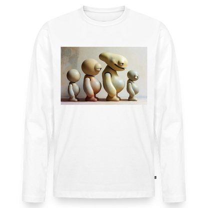 So wachsen wir also | Männer Premium Bio Langarmshirt - Weiß