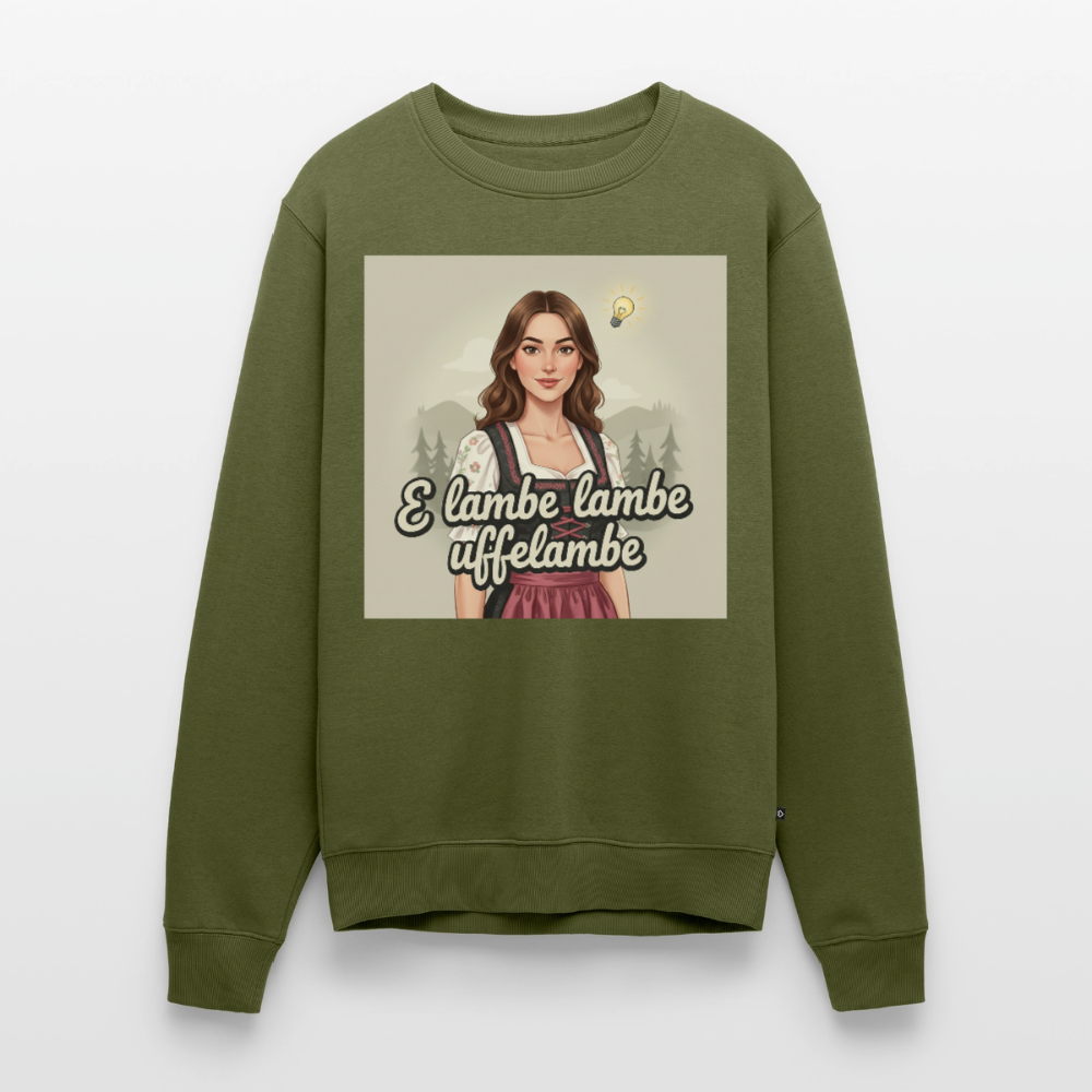 E Lambe, lambe, uffelambe – Alemannischer Geistesblitz |  Männer Premium Pullover - Khaki