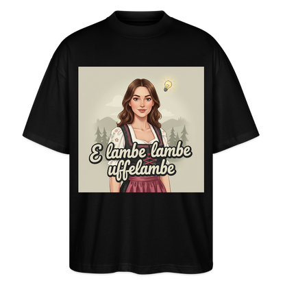 E Lambe, lambe, uffelambe – Alemannischer Geistesblitz | Stanley/Stella Oversized Unisex Bio T-Shirt Blaster - Schwarz