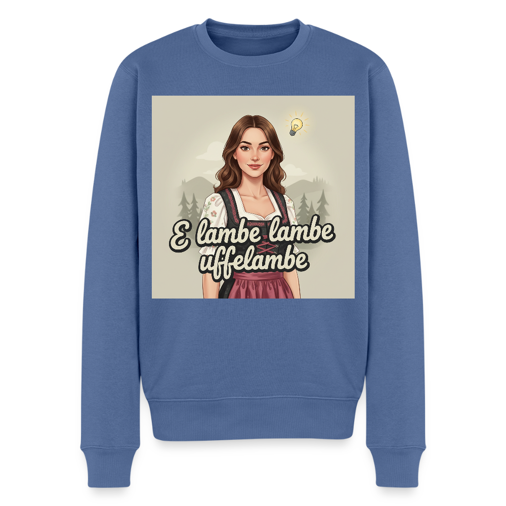 E Lambe, lambe, uffelambe – Alemannischer Geistesblitz |  Männer Premium Pullover - Taubenblau