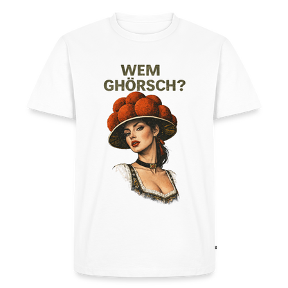 Wem ghörsch? – Schwarzwald Edition | Männer Premium T-Shirt - Weiß