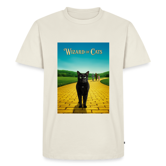 Wizard of Cats – Der gelbe Weg gehört Krümel | Männer Premium T-Shirt - Naturweiß