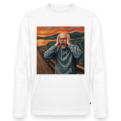 Der Schrei… wenn es wirklich reicht | Männer Premium Bio Langarmshirt - Weiß