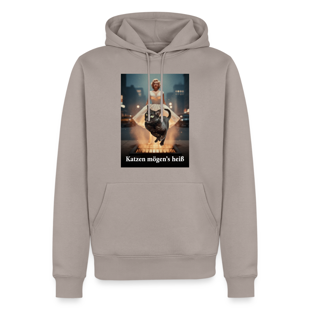 Katzen mögen’s heiß | Männer Premium Hoodie - Taupe