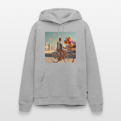 Fahrt ins Ungewisse (mit Blumen) | Männer Premium Hoodie - Grau meliert