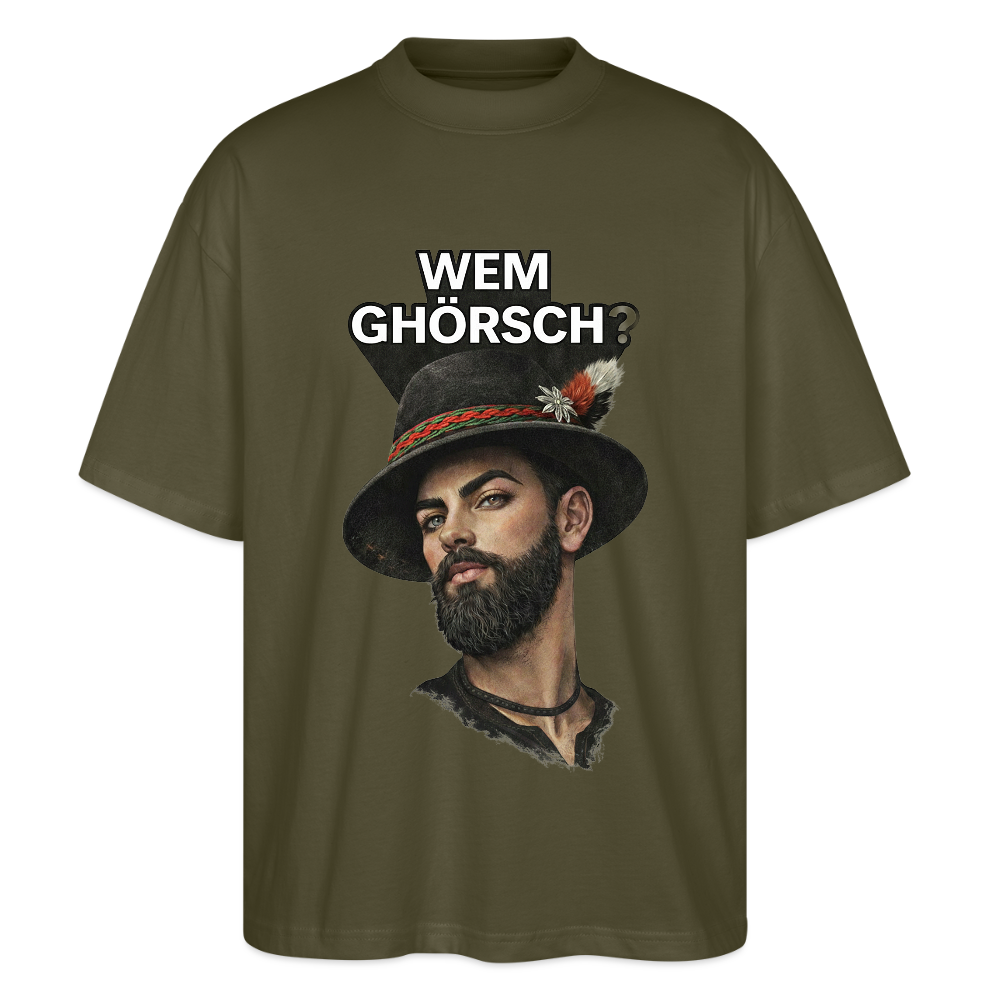 Wem ghörsch? – Alemannische Klärung | Stanley/Stella Oversized Unisex Bio T-Shirt Blaster - Khaki