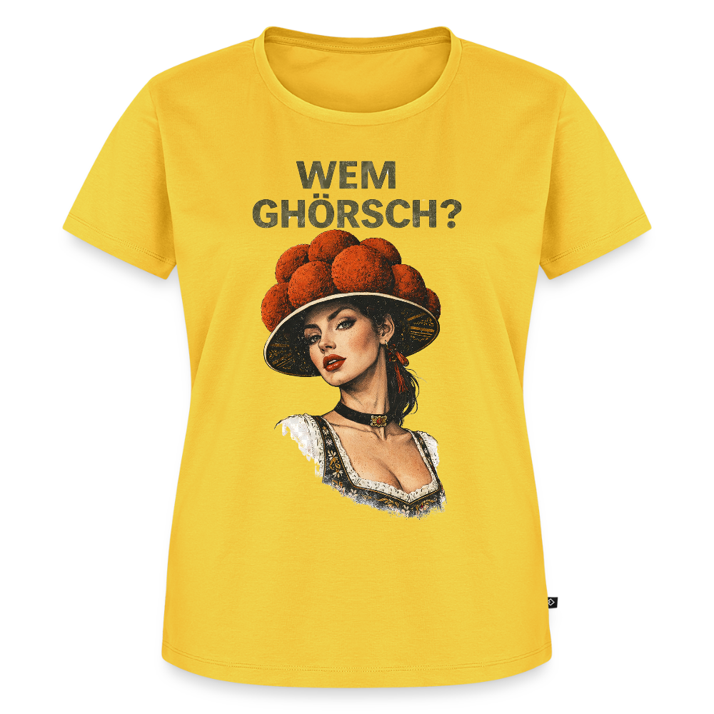 Wem ghörsch? – Schwarzwald Edition | Frauen Premium T-Shirt - Gelb