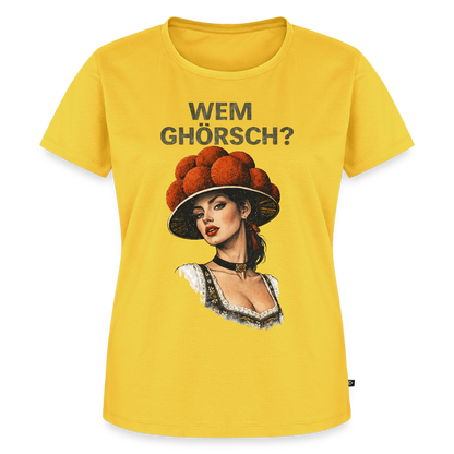Wem ghörsch? – Schwarzwald Edition | Frauen Premium T-Shirt - Gelb
