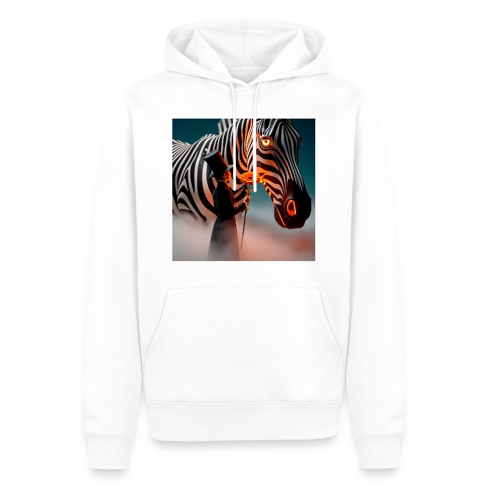 Blumen für ein Zebra | Männer Premium Hoodie - Weiß