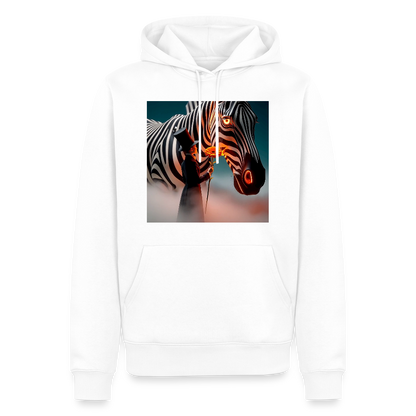Blumen für ein Zebra | Männer Premium Hoodie - Weiß