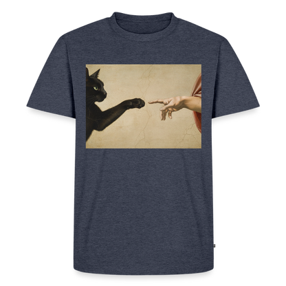 Die Erschaffung Adams… aber die Katze war schneller | Männer Premium T-Shirt - Jeansblau 