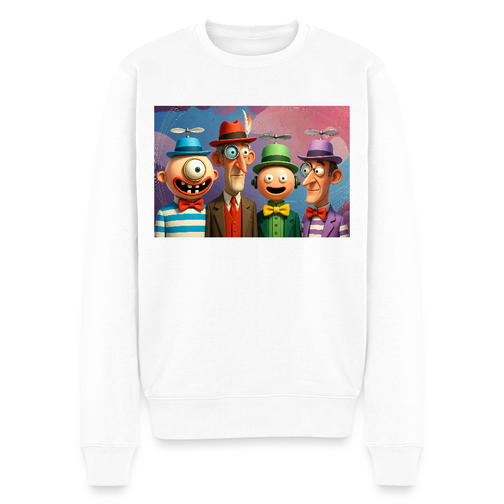 Gedankenkreise auf Hochtouren |  Männer Premium Pullover - Weiß