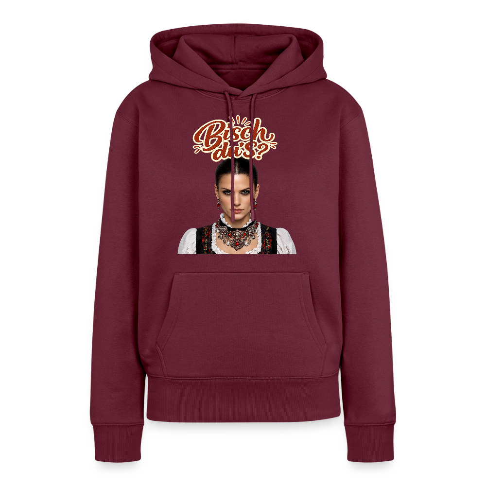 Schwarzwaldstolz – Sie weiß, wer sie isch | Frauen Premium Hoodie - Burgunderrot
