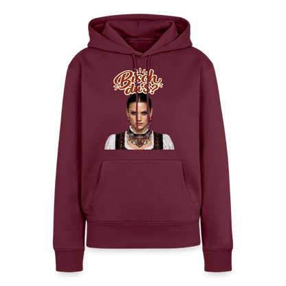 Schwarzwaldstolz – Sie weiß, wer sie isch | Frauen Premium Hoodie - Burgunderrot