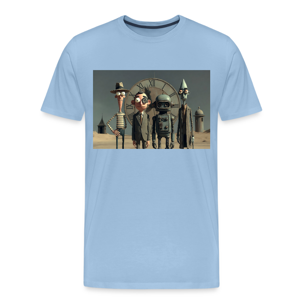 Pünktlich zu spät – Die seltsame Gesellschaft | Männer Premium T-Shirt - Sky