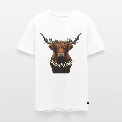 Wilder Wälder – Schwarzwald Highland Rind | Männer Premium T-Shirt - Weiß