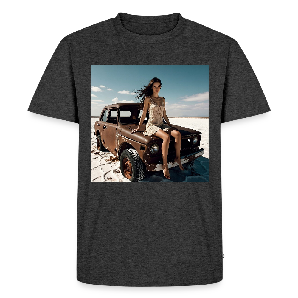 Warten auf irgendwas | Männer Premium T-Shirt - Anthrazit meliert