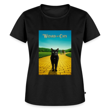 Wizard of Cats – Der gelbe Weg gehört Krümel | Frauen Premium T-Shirt - Schwarz