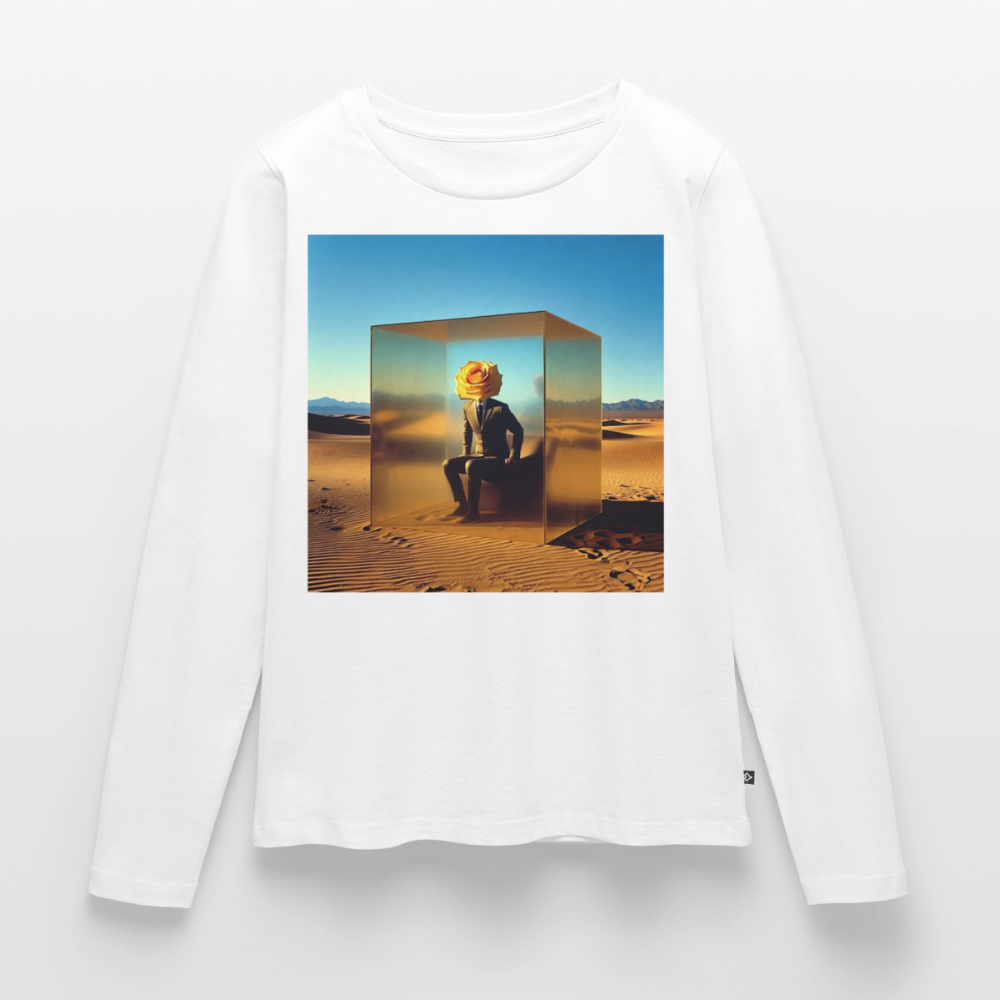 Gefühle unter Glas | Frauen Premium Bio Langarmshirt - Weiß