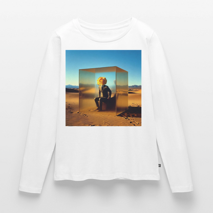 Gefühle unter Glas | Frauen Premium Bio Langarmshirt - Weiß