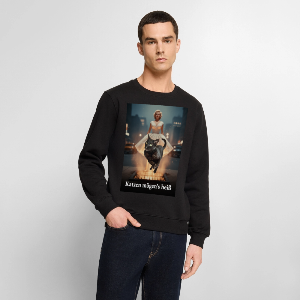 Katzen mögen’s heiß |  Männer Premium Pullover - Schwarz