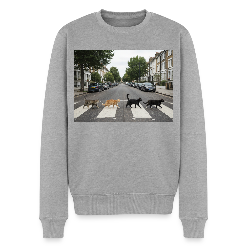 The Purrfect Crossing – Wir waren vor der Band da |  Männer Premium Pullover - Grau meliert