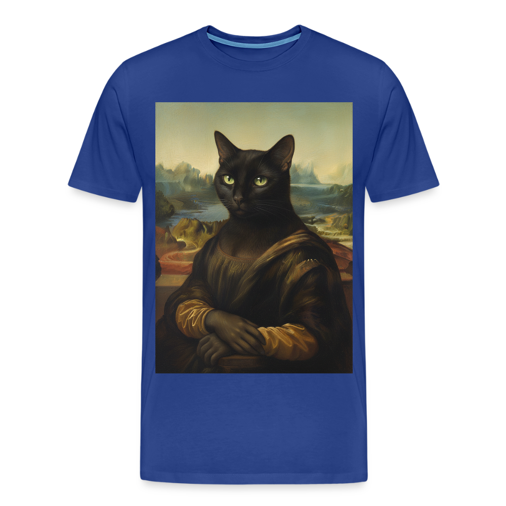 Mona Lisa… aber es ist eine Katze | Männer Premium T-Shirt - Königsblau