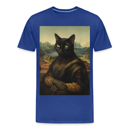 Mona Lisa… aber es ist eine Katze | Männer Premium T-Shirt - Königsblau