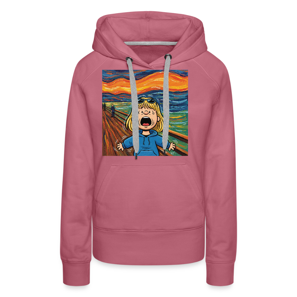 Der Schrei… manchmal bist du es selbst | Frauen Premium Hoodie - Malve