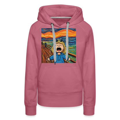 Der Schrei… manchmal bist du es selbst | Frauen Premium Hoodie - Malve