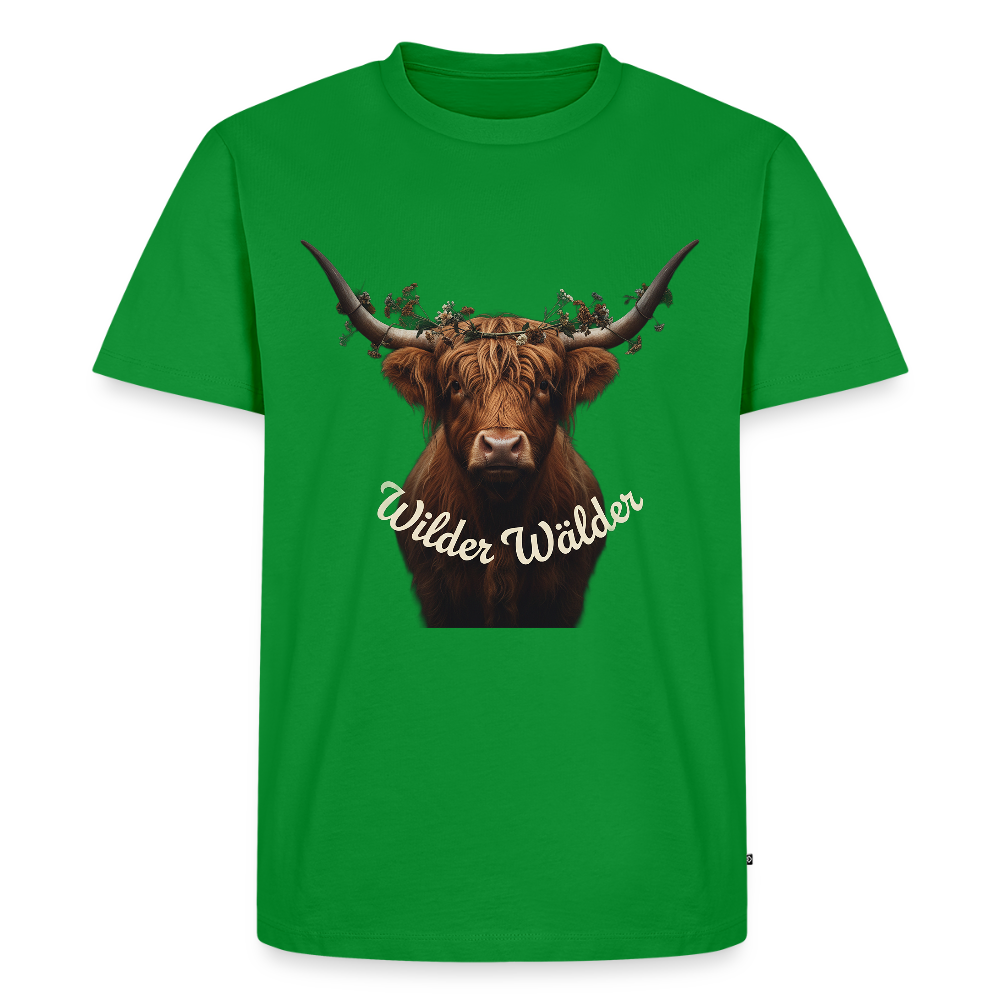 Wilder Wälder – Schwarzwald Highland Rind | Männer Premium T-Shirt - Grün
