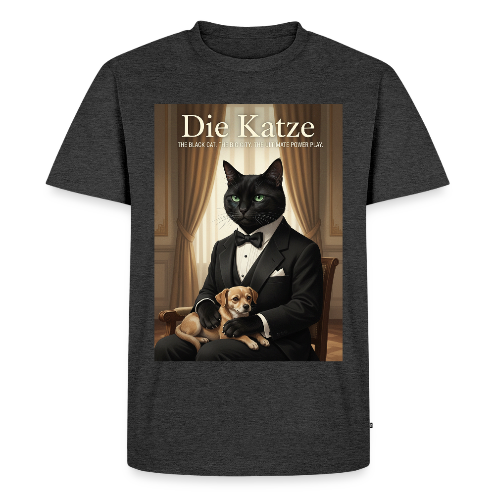 Die Katze – Krümel regelt das | Männer Premium T-Shirt - Anthrazit meliert