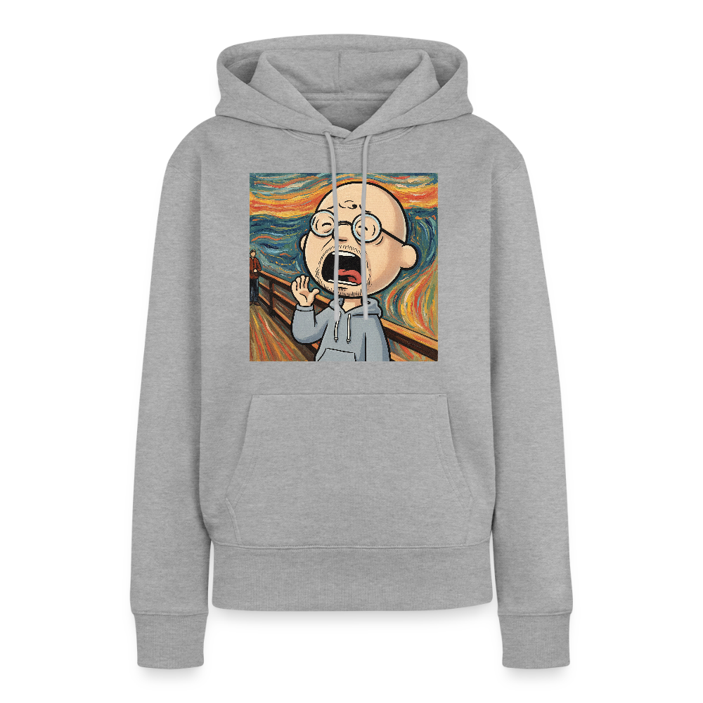 Der Schrei… aber heute bin ich dran | Frauen Premium Hoodie - Grau meliert