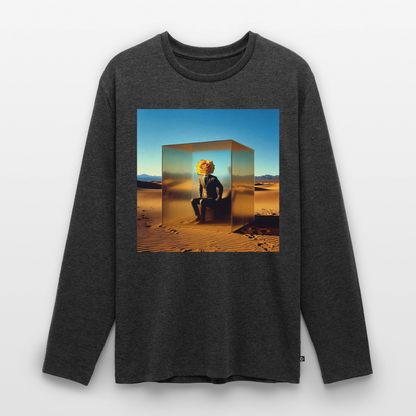 Gefühle unter Glas | Männer Premium Bio Langarmshirt - Anthrazit meliert