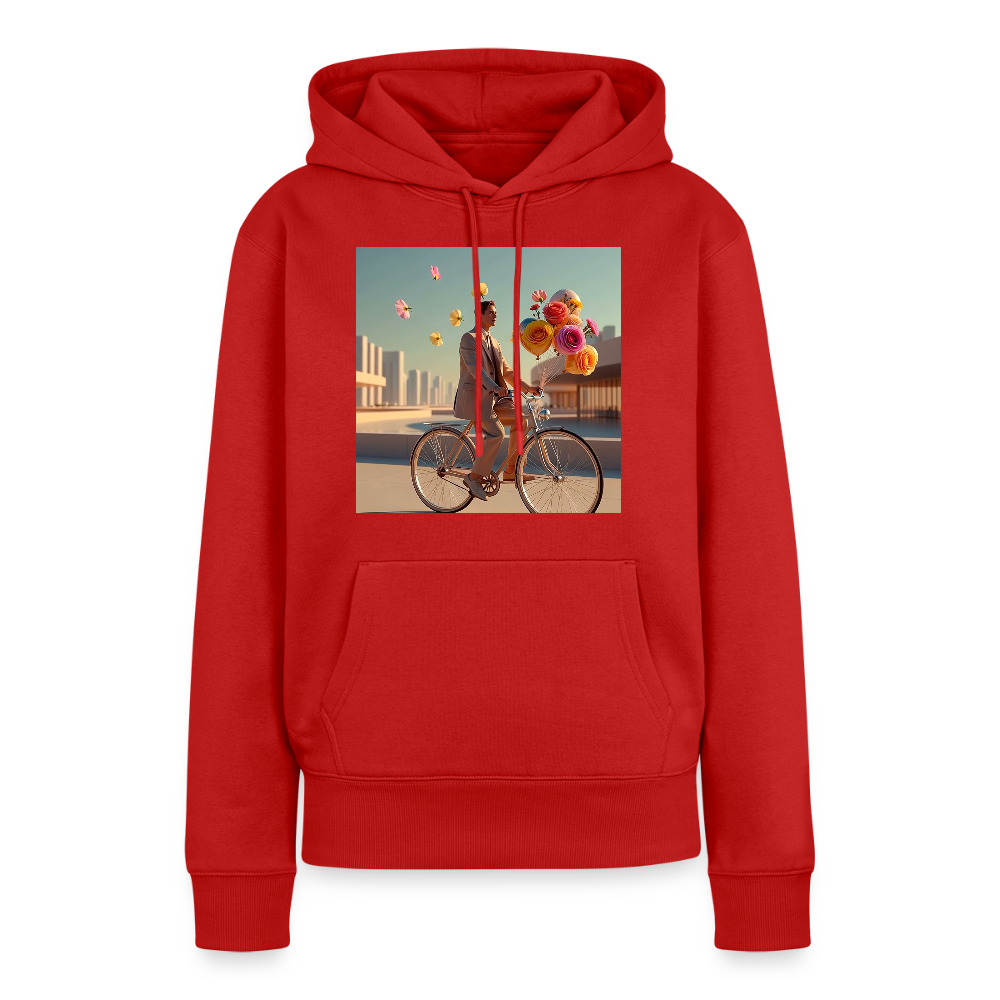 Fahrt ins Ungewisse (mit Blumen) | Frauen Premium Hoodie - Rot