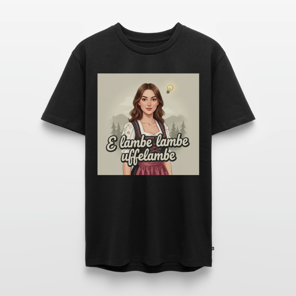 E Lambe, lambe, uffelambe – Alemannischer Geistesblitz | Männer Premium T-Shirt - Schwarz