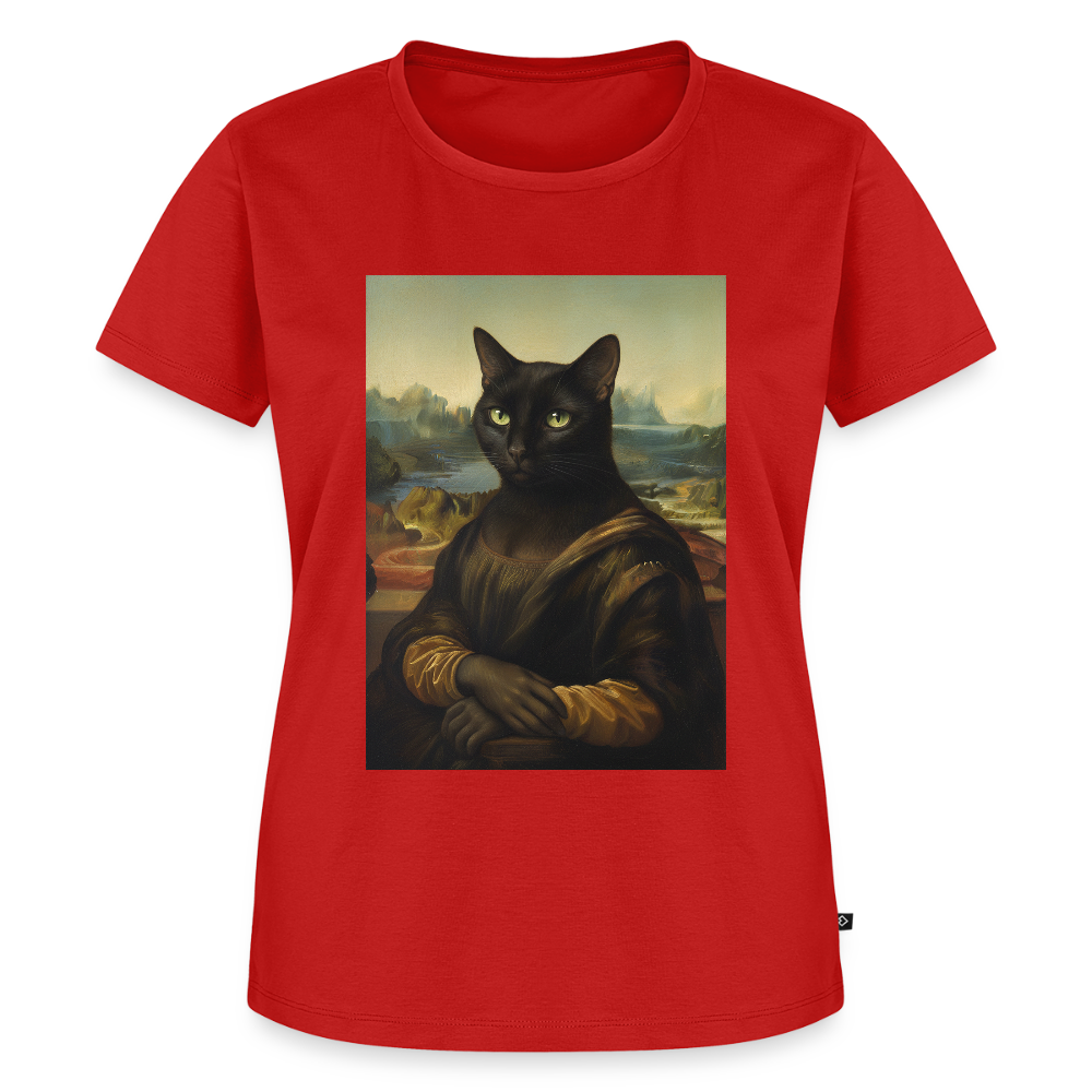 Mona Lisa… aber es ist eine Katze | Frauen Premium T-Shirt - Rot