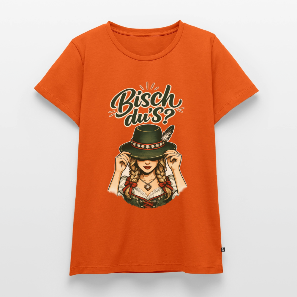 Bisch du’s? – Der Blick sagt alles | Frauen Premium T-Shirt - Orange 