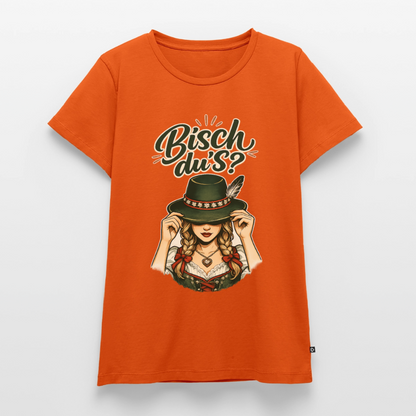Bisch du’s? – Der Blick sagt alles | Frauen Premium T-Shirt - Orange 
