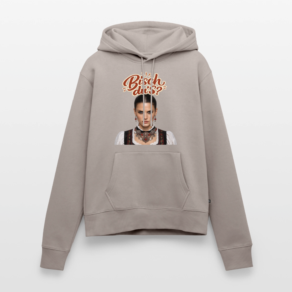 Schwarzwaldstolz – Sie weiß, wer sie isch | Frauen Premium Hoodie - Taupe