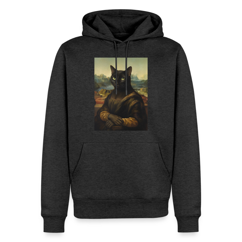 Mona Lisa… aber es ist eine Katze | Männer Premium Hoodie - Anthrazit meliert
