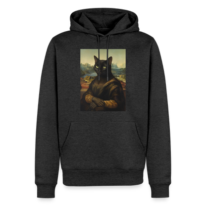 Mona Lisa… aber es ist eine Katze | Männer Premium Hoodie - Anthrazit meliert