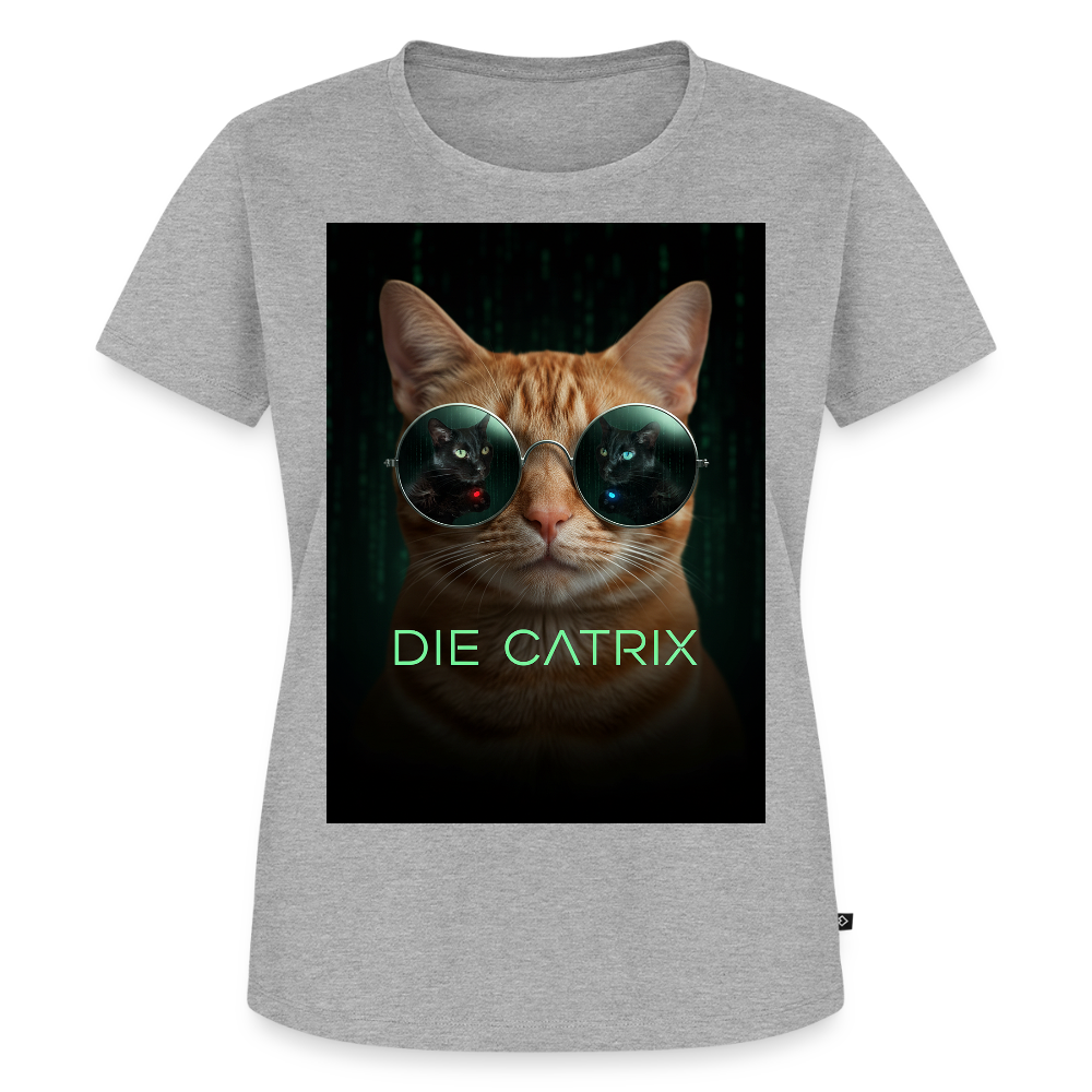 Die Catrix – Krümel erwacht | Frauen Premium T-Shirt - Grau meliert