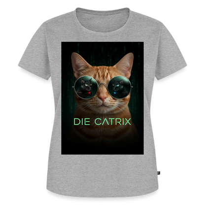 Die Catrix – Krümel erwacht | Frauen Premium T-Shirt - Grau meliert